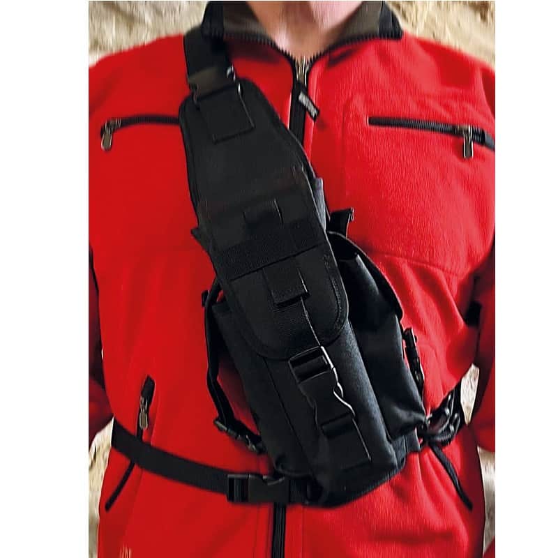 Dualoptik-Brusttasche