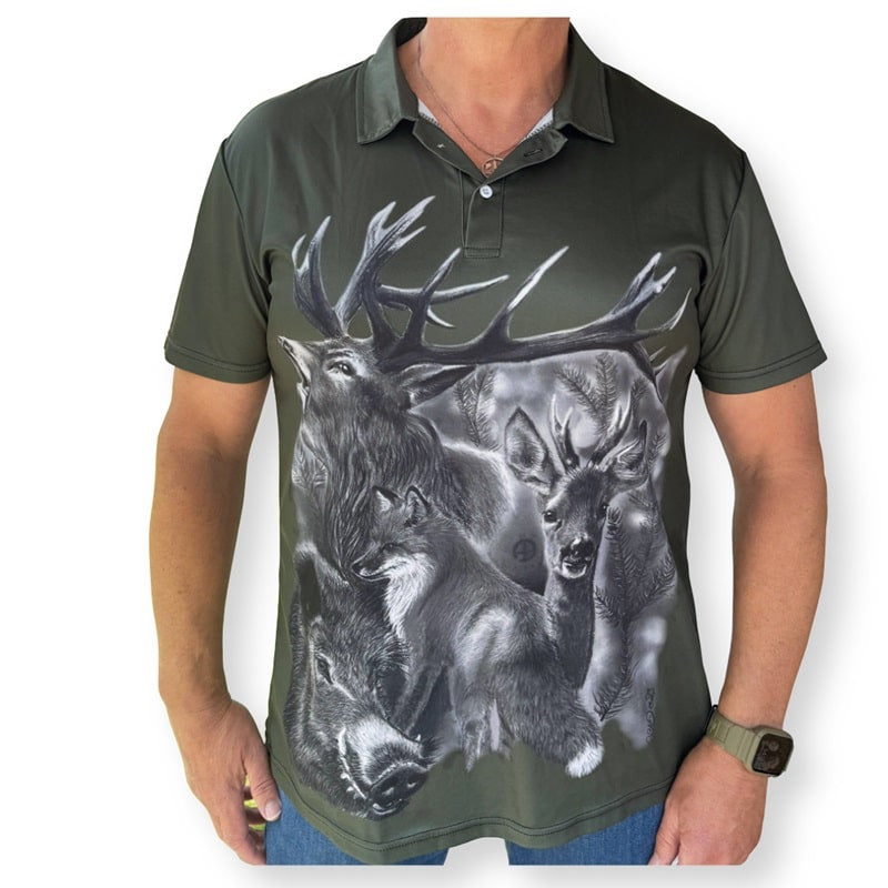 Dualoptik-Poloshirt-Wild