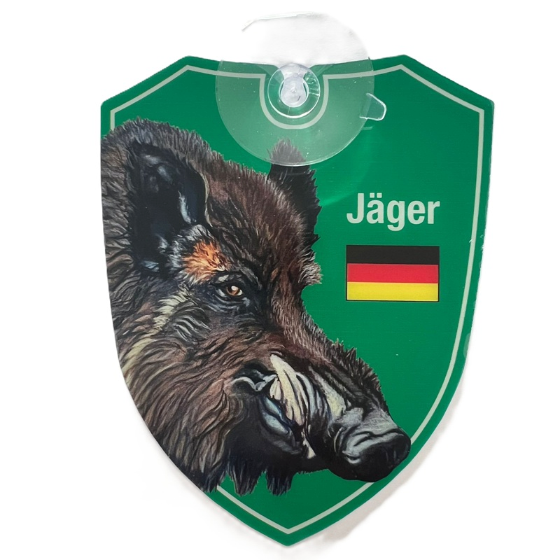 Dualoptik-Auto-Jagdschilder-Wildschwein-Deutschland